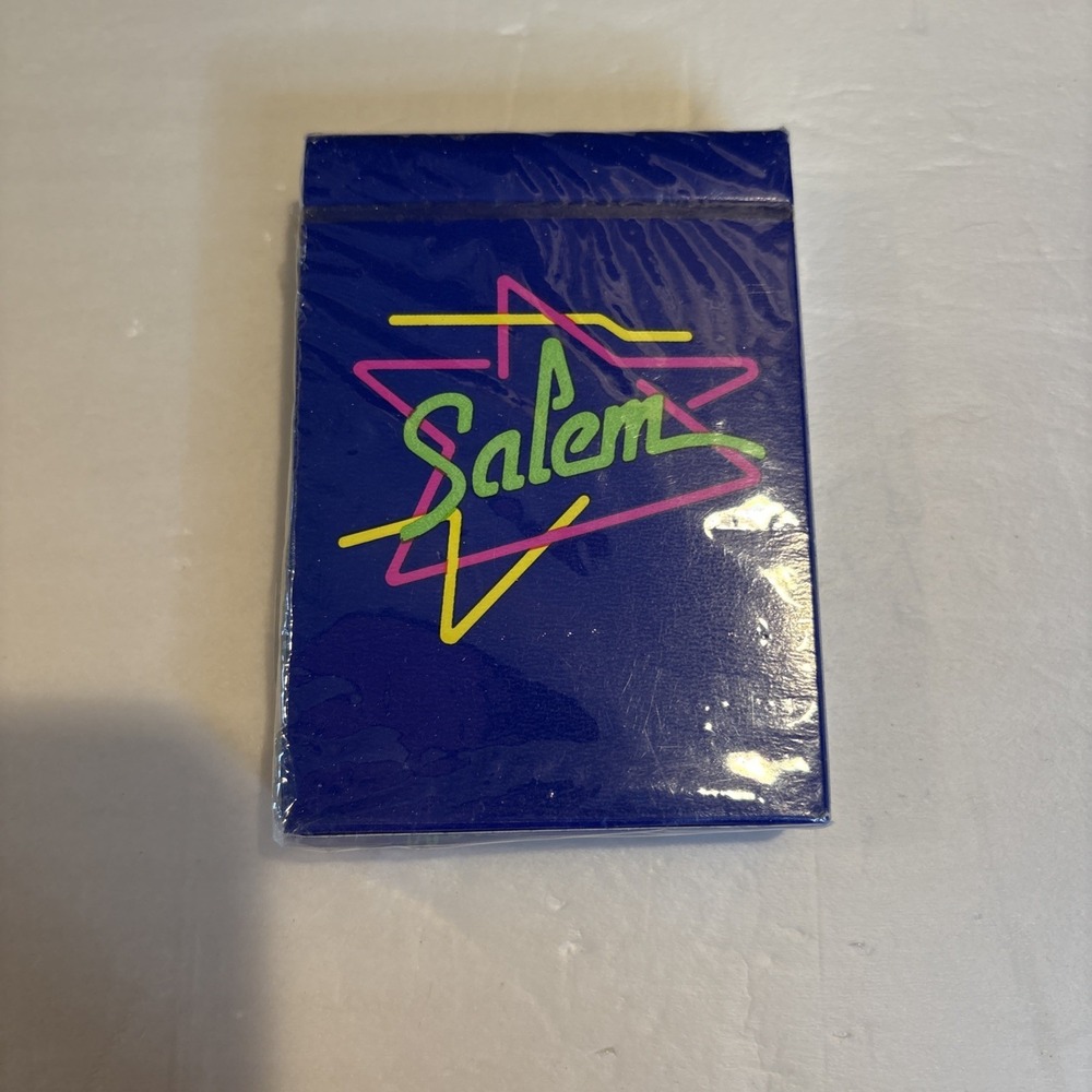 Salem Cigarettes Playing Cards Vintage Neon Logo Sealed US Playing Card Co